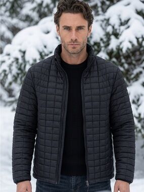 Ben Sherman Black Quilted Puffer Jacket large